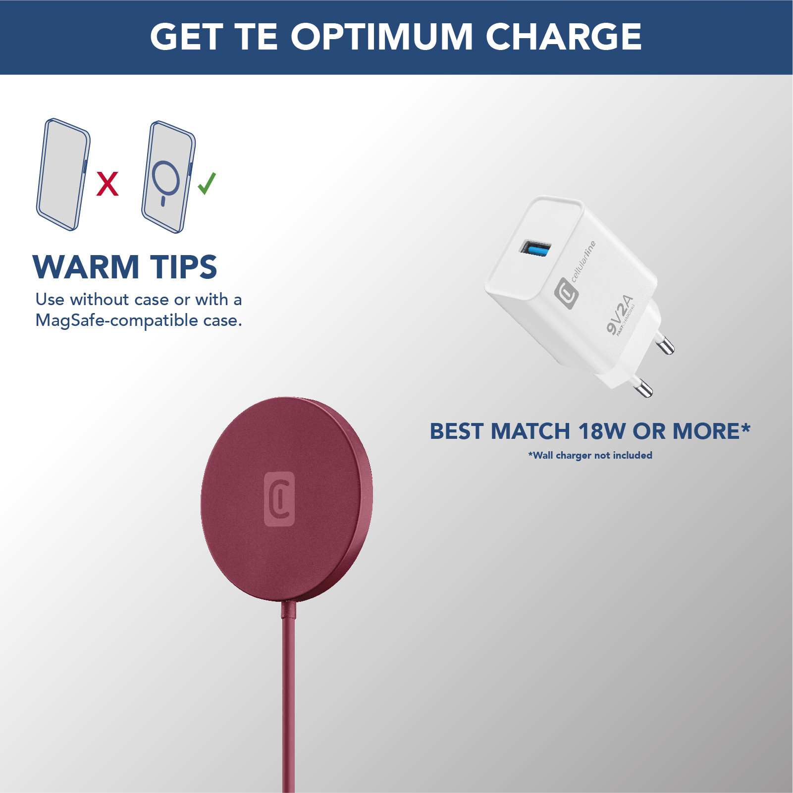 Cellularline Mag - Wireless Charger Red – image 6