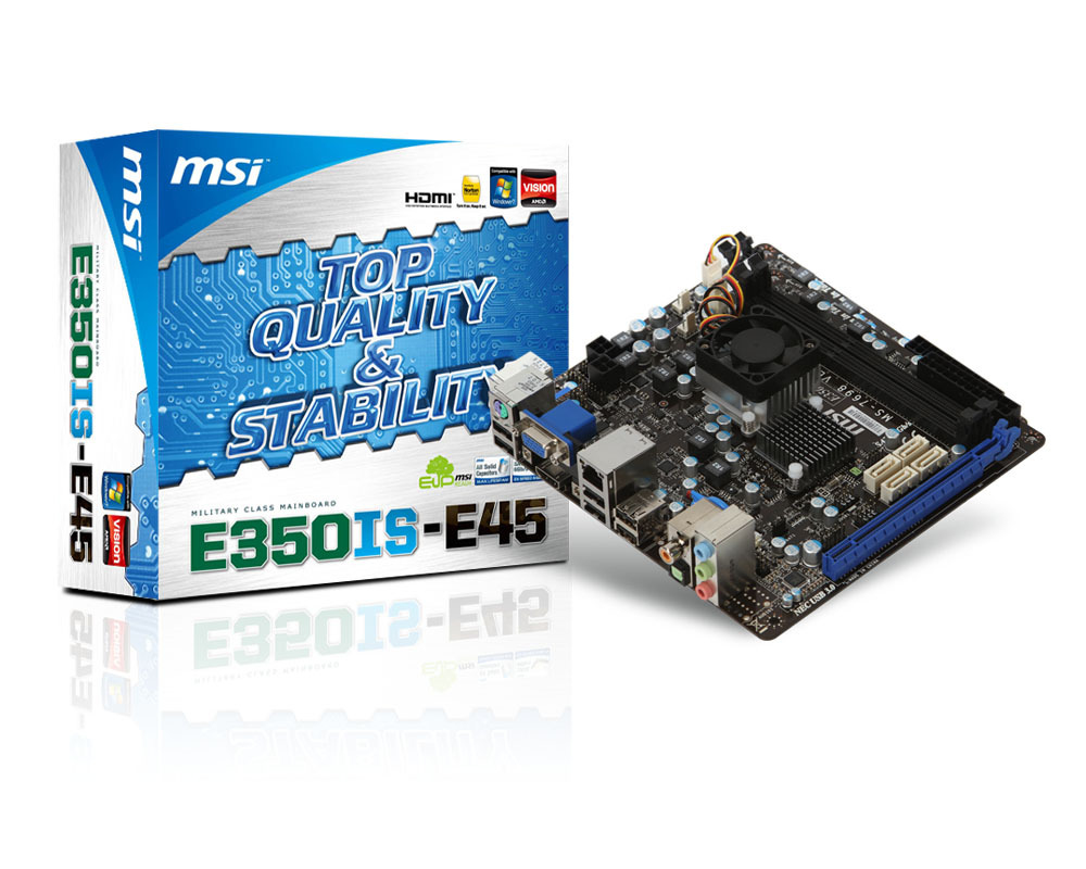 MSI E350IS-E45 motherboard AMD A50M NA (integrated CPU) mini ITX – image 3