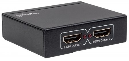 Manhattan HDMI Splitter, 2-Port, 4K@30Hz, USB Powered, Black, Three Year Warranty, Boxed – image 2