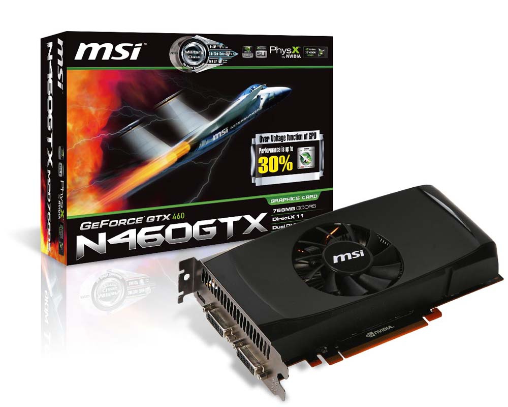 MSI 00V801-880R graphics card GeForce GTX 460 GDDR5