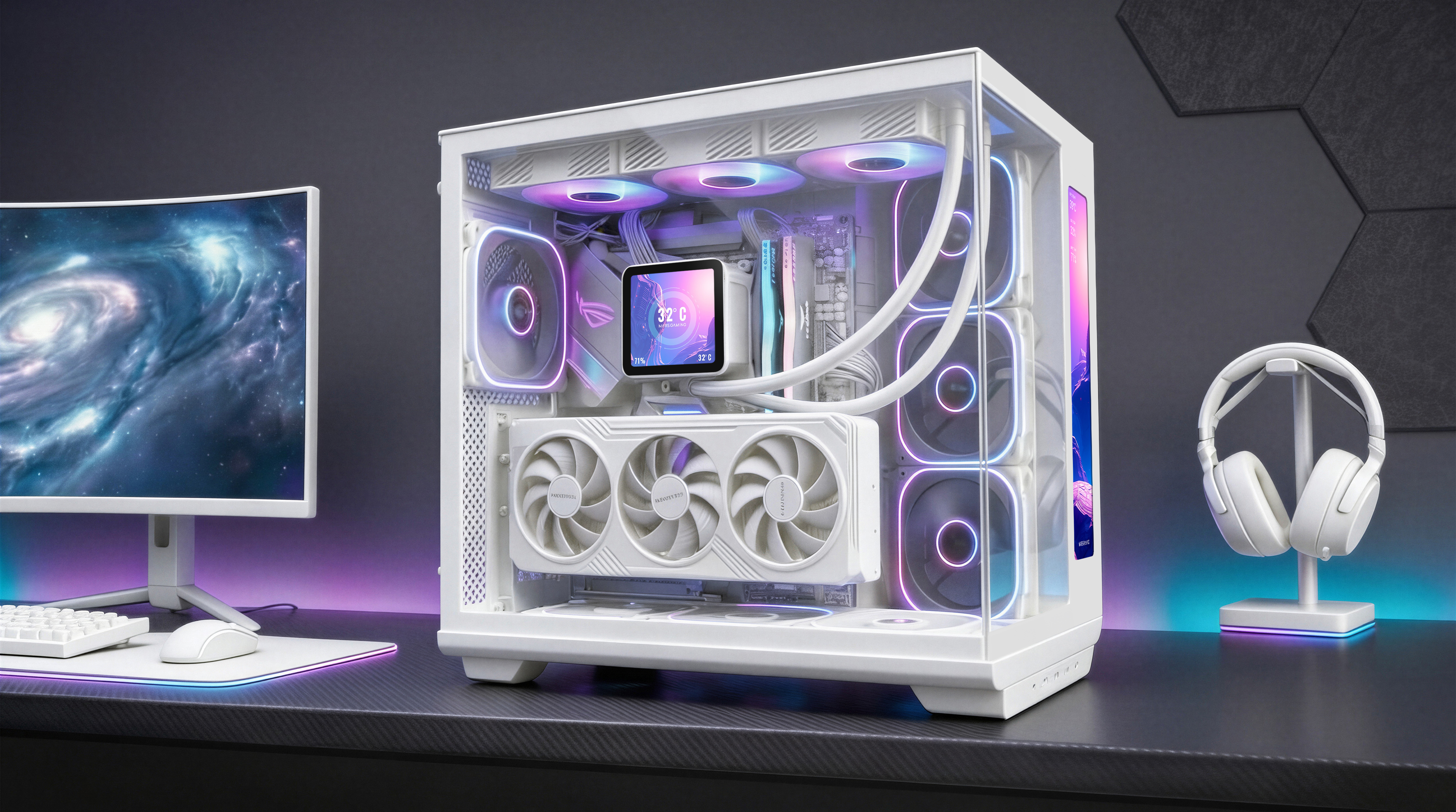 Mars Gaming MCREVMAXW computer case Midi Tower White image 14