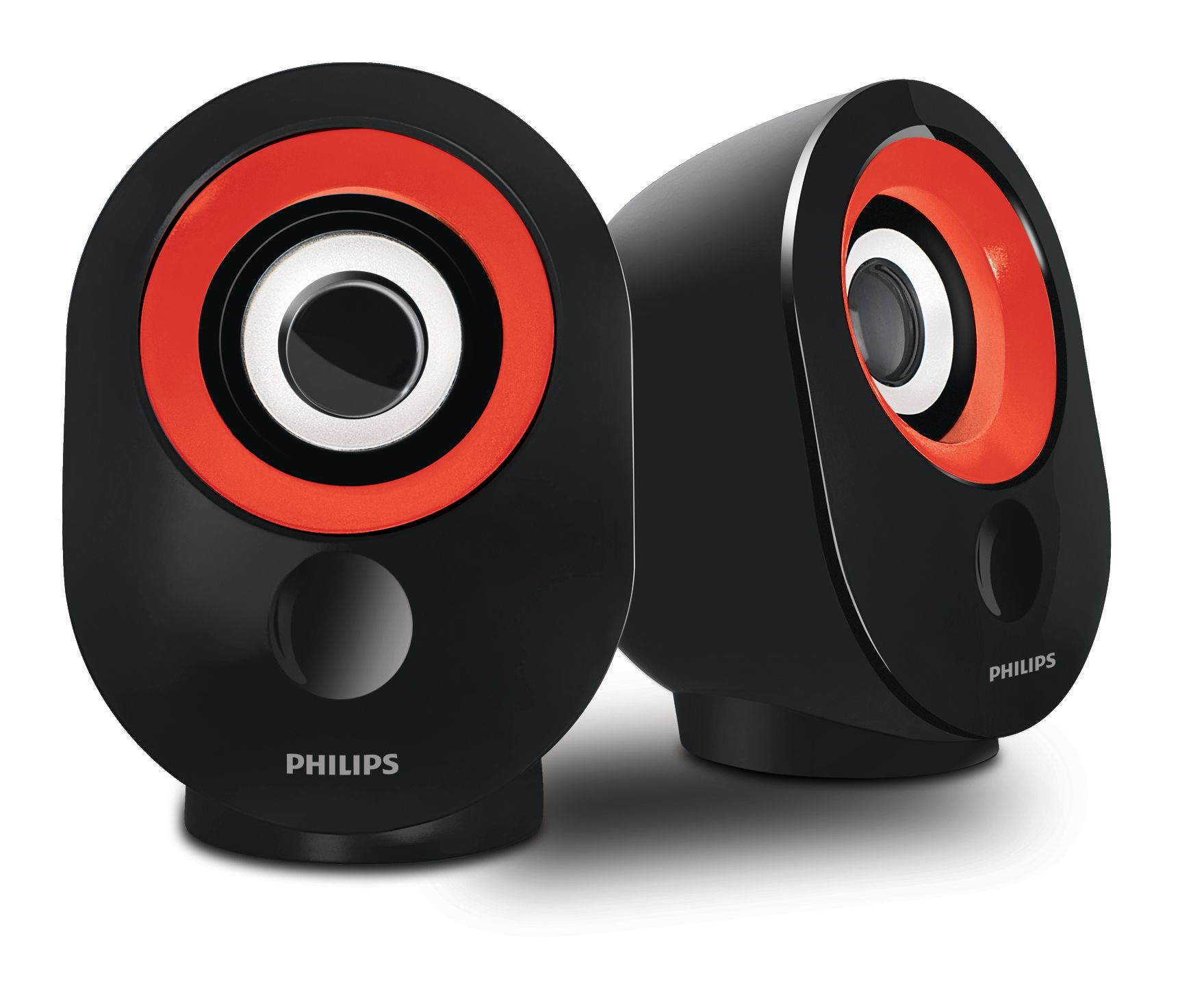 Philips SPA50R/94 loudspeaker Black, Red Wired