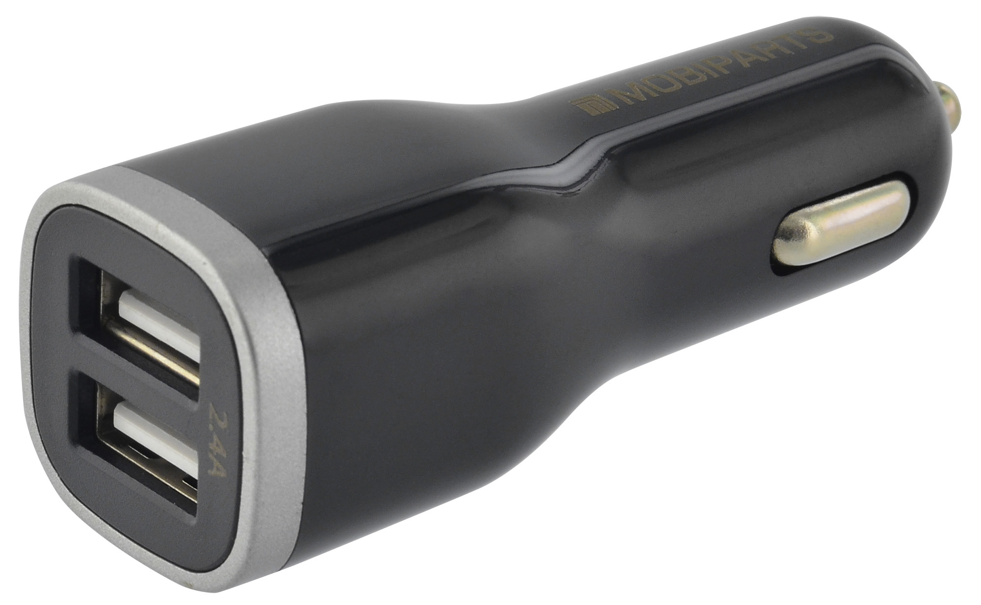 Mobiparts Car Charger Dual USB 2.4A + USB-C Cable Black – image 3