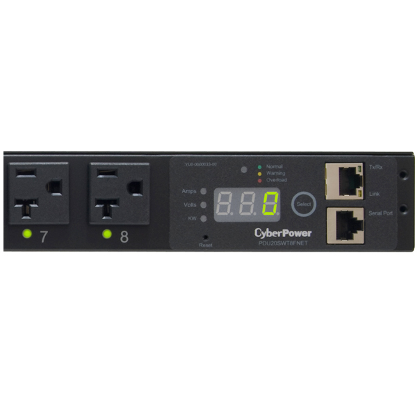 CyberPower PDU20SWT8FNET power distribution unit (PDU) 8 AC outlet(s) 1U Black – image 4