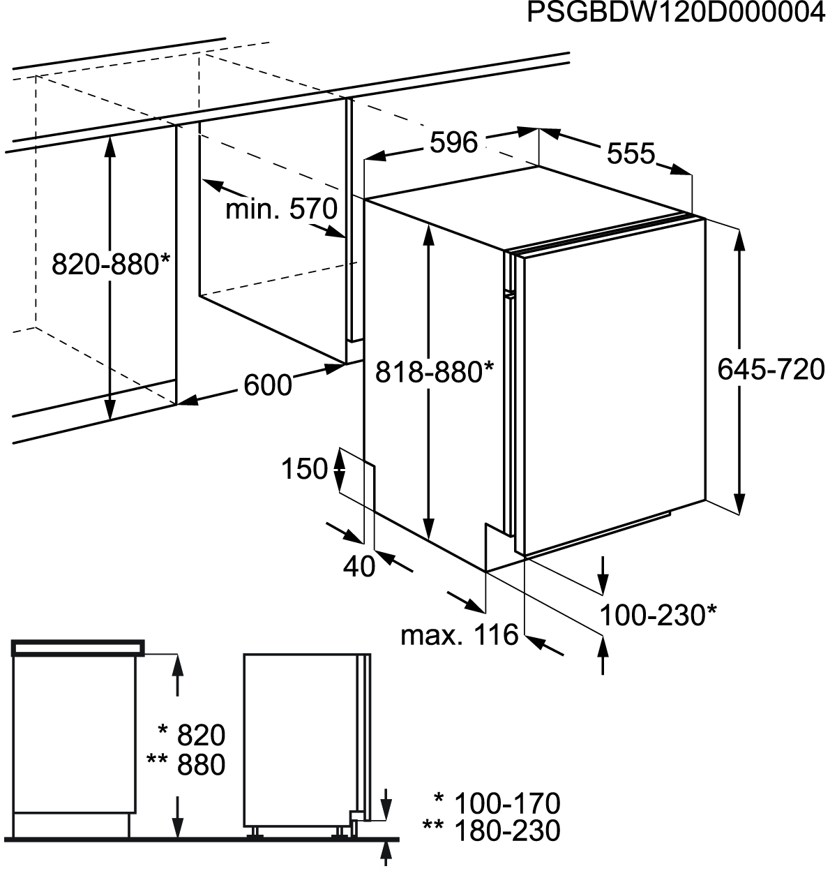 AEG F55500VI0 Fully built-in 12 place settings – image 2