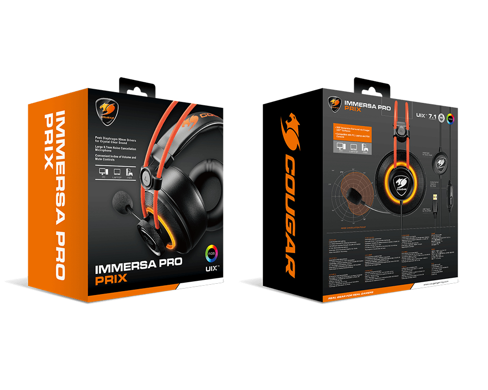 COUGAR 3H700U50C.0004 headphones/headset Wired Head-band Gaming Black, Orange – image 6
