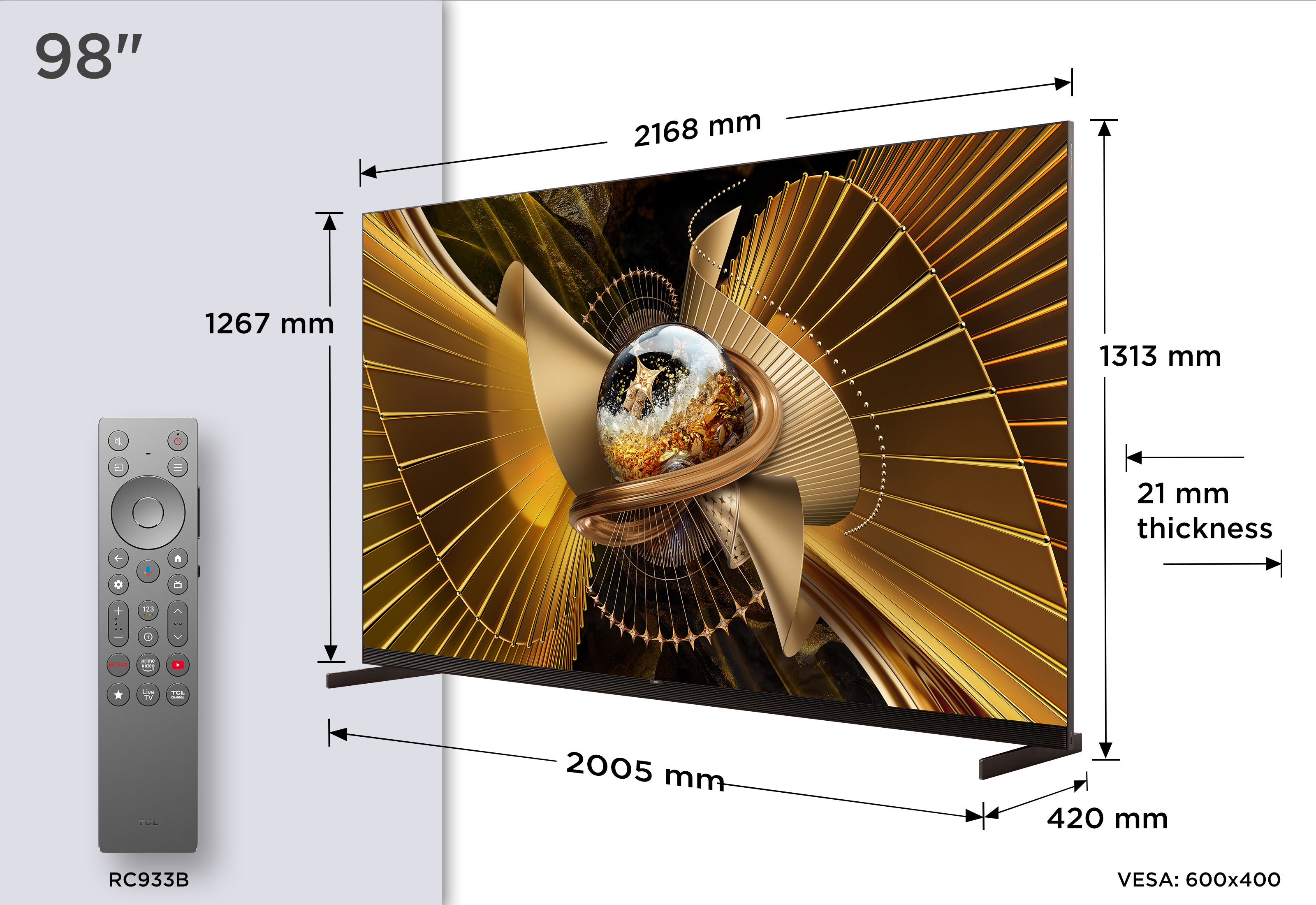 TV Mini Led TCL SQD 98X11L 2026 98 pouces ( 248 cm ) — photo 4
