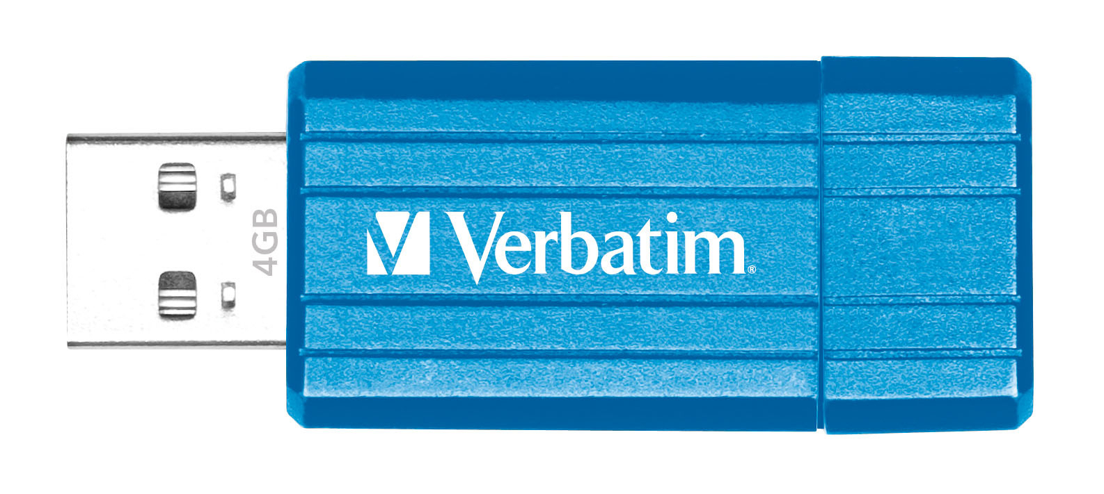 Verbatim PinStripe USB Drive 4GB - Caribbean Blue