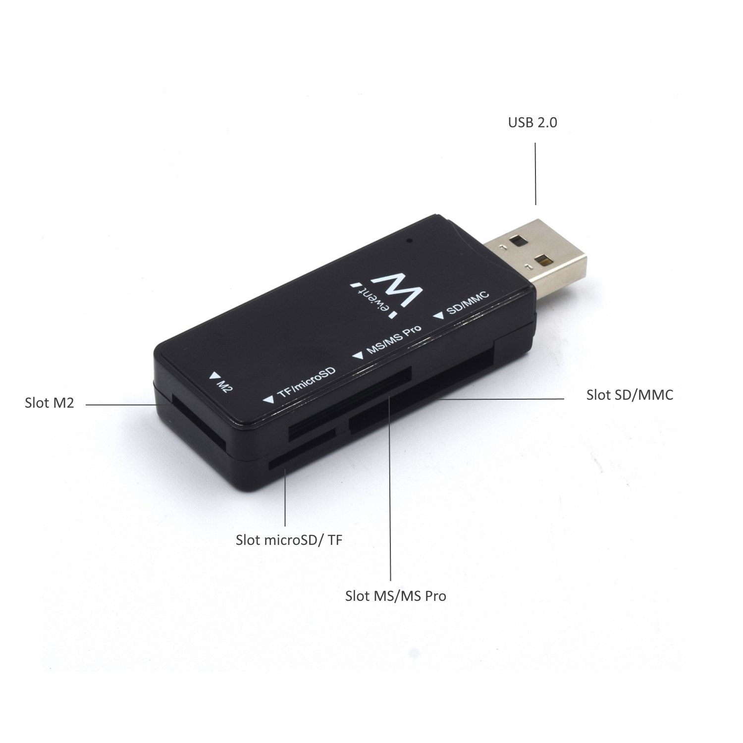 Ewent EW1049 card reader USB 2.0 Black – image 2