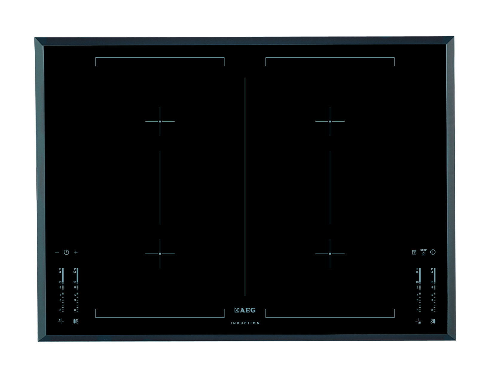 AEG HK764403FB Black, Stainless steel Built-in Zone induction hob 4 zone(s) – image 1