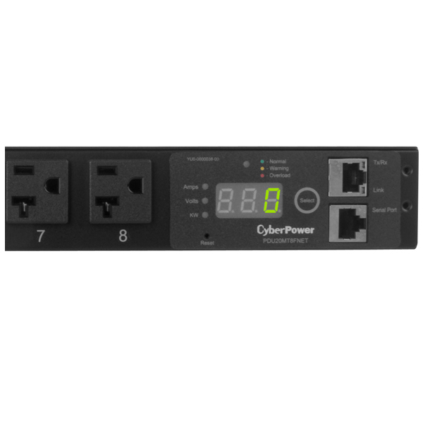 CyberPower PDU20MT8FNET power distribution unit (PDU) 8 AC outlet(s) 1U Black – image 4