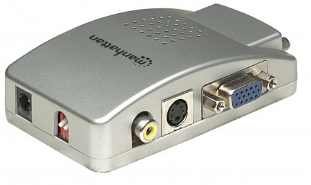 Manhattan PC TV Converter, Displays PC Monitor Signal on TV, Connects a VGA port to TV – ideal for computers without a TV-out connector, Three Year Warranty – image 4