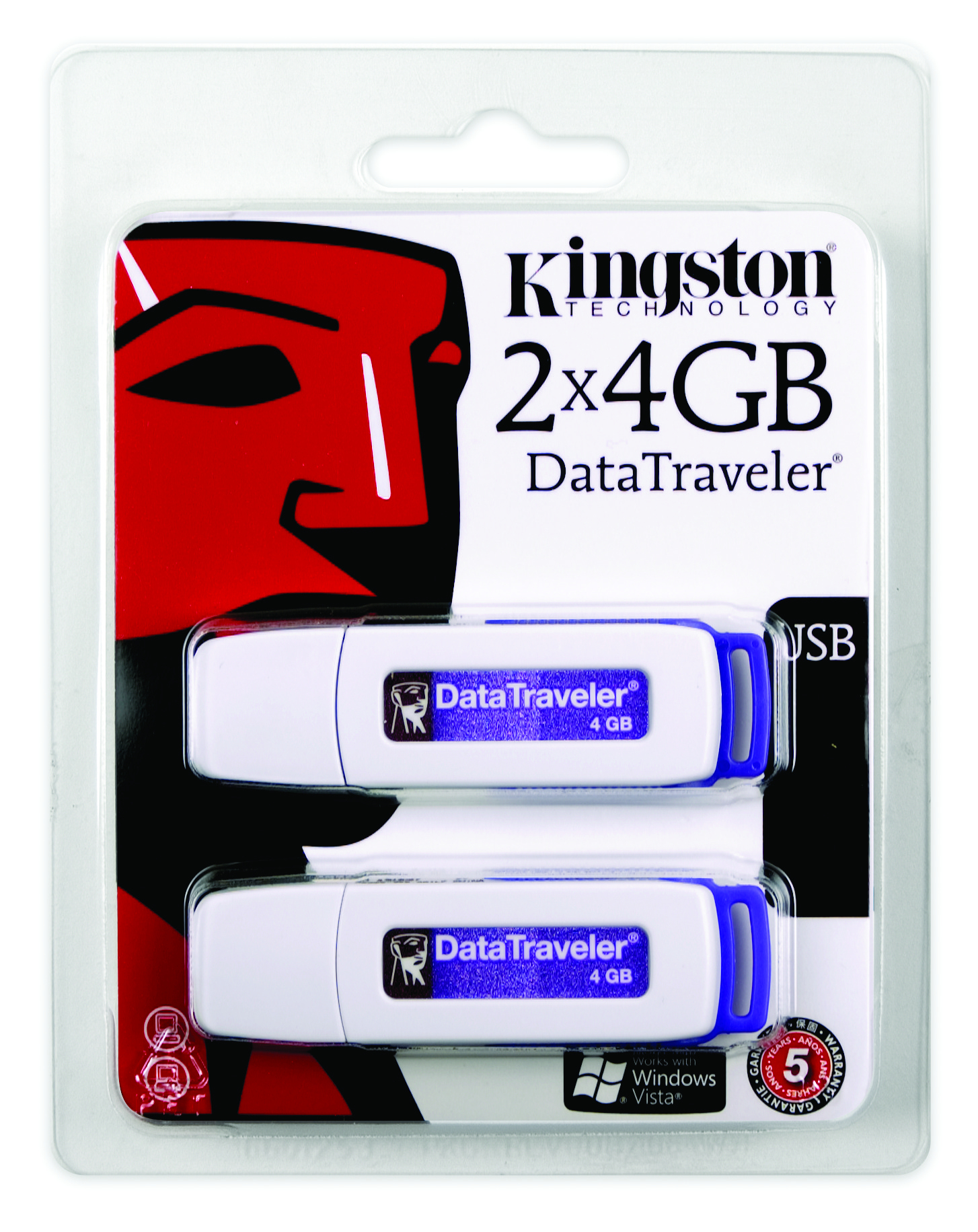 Kingston Technology DataTraveler DTI/4GB-2P USB flash drive USB Type-A 2.0