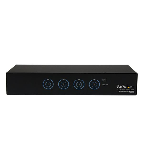 StarTech.com 4 Port SuperSpeed USB 3.0 VGA KVM Switch with Audio and Cables – image 2