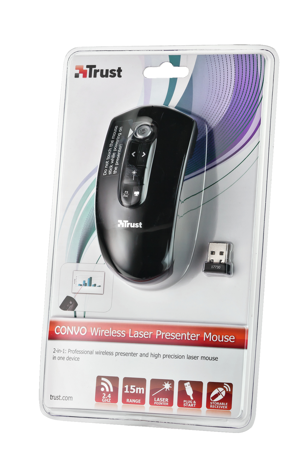 Trust Convo mouse Office Ambidextrous RF Wireless Laser – image 4