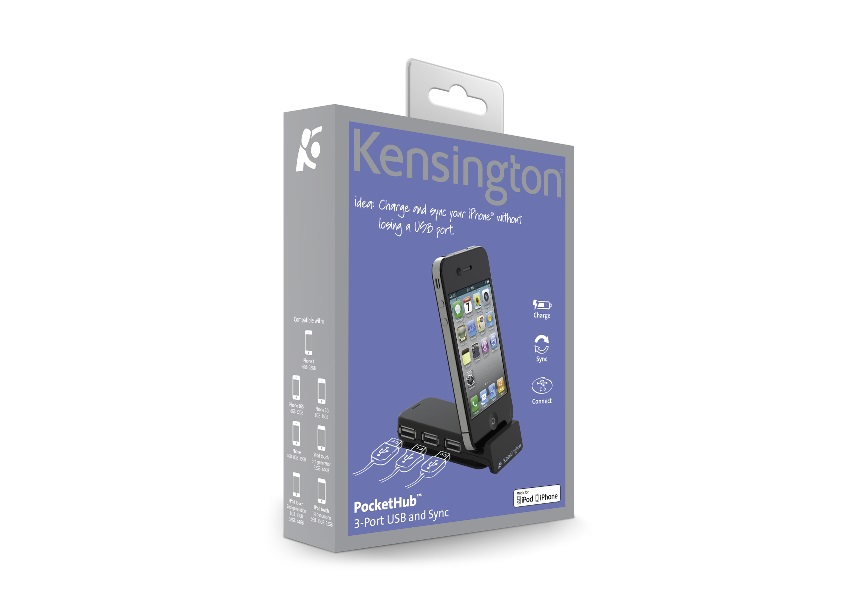 Kensington PocketHub™ 3-Port USB and Sync – image 5