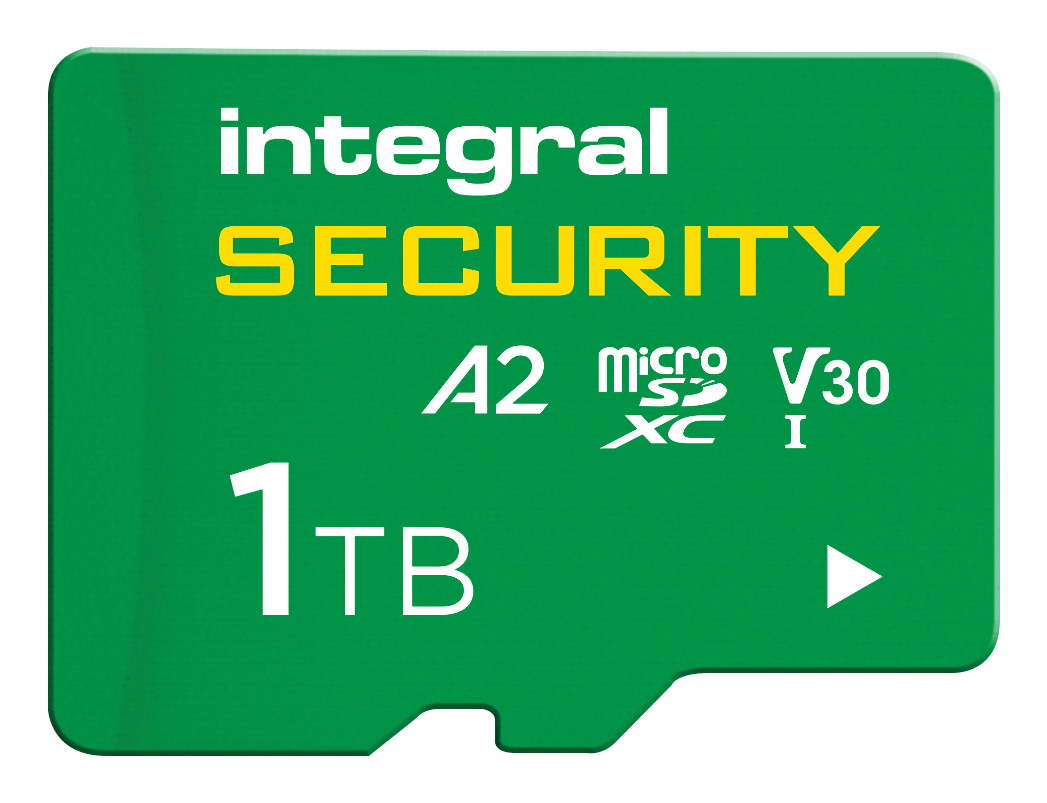 Integral 1TB MSDXC UHS-1 U3 CL10 V30 A2 SECURITY CAM CARD UP TO 100MBS READ 50MBS WRITE