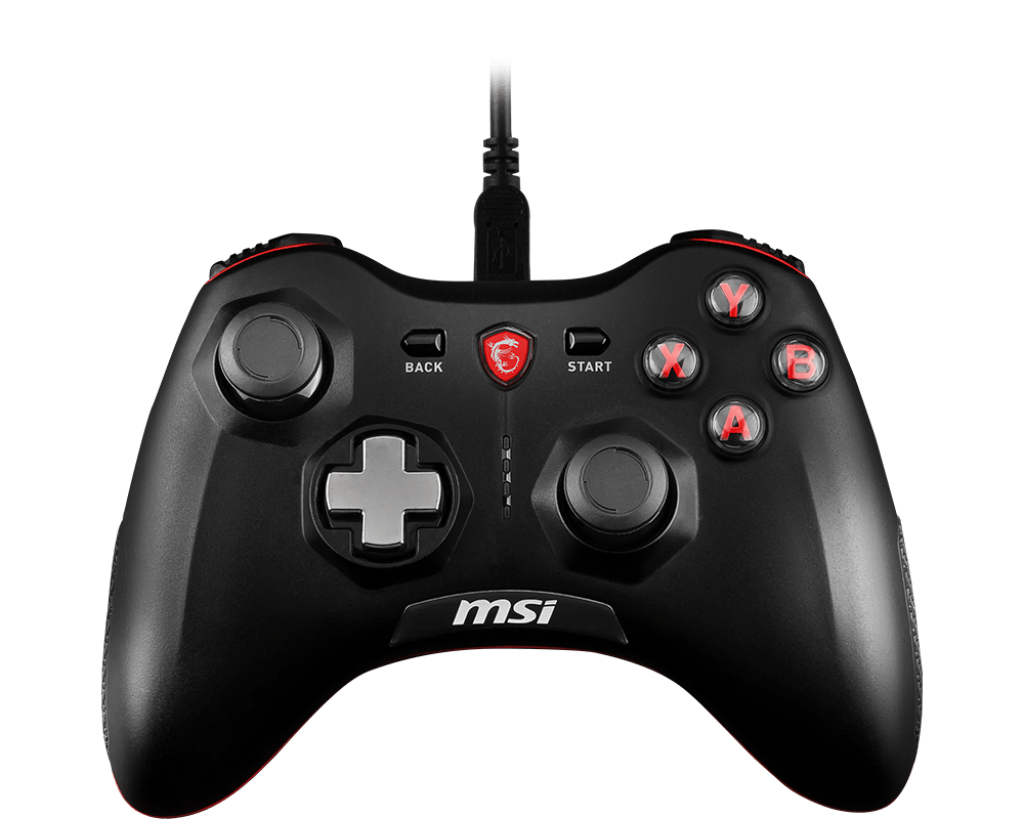 MSI FORCE GC20 Wired Pro Gaming Controller PC and Android 'PC and Android ready, adjustable D-Pad cover, Dual vibration motors, Ergonomic design, detachable cab – image 2