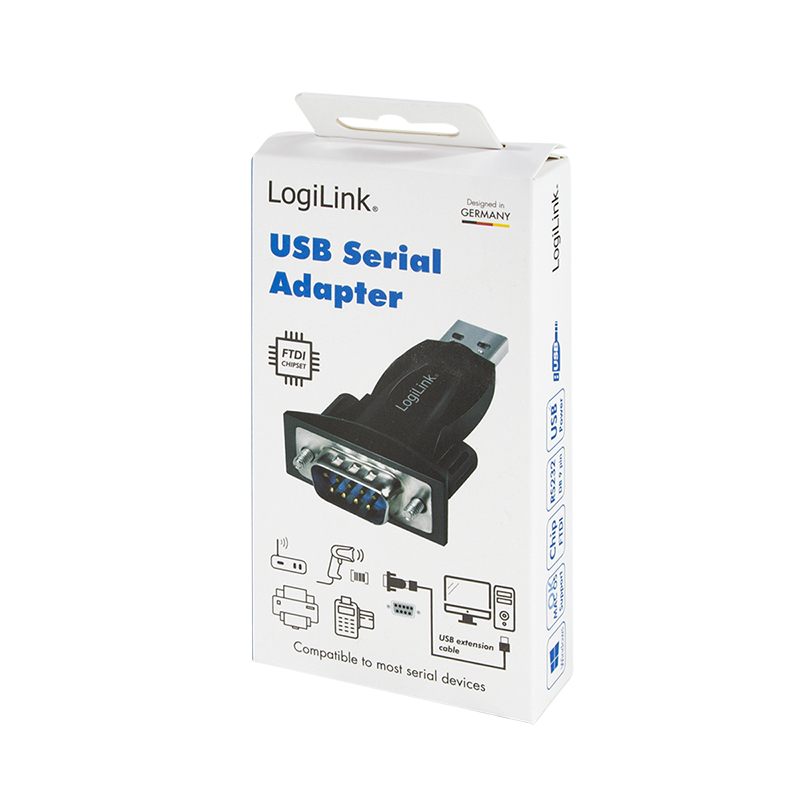 Logilink Adapter USB 2.0 -> Seriell schwarz Adapter