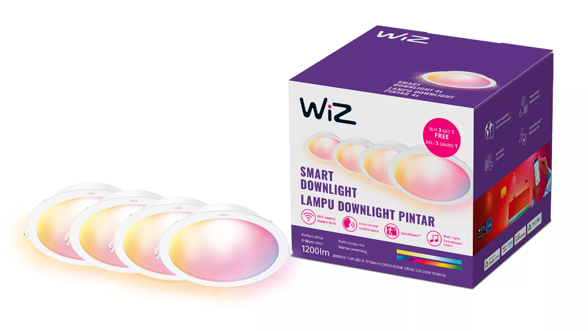 WiZ 8720169078567 smart lighting Smart lighting spot Wi-Fi/Bluetooth – image 8