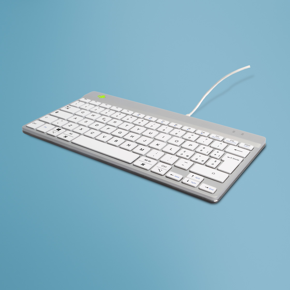 R-GO COMPACT BREAK ERGONOMIC KEYBOARD QWERTY (IT) WIRED WHITE