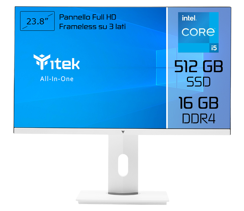 itek ITPCOAW24I516G5S All-in-One PC/workstation Intel® Core™ i5 i5-11400 – image 1