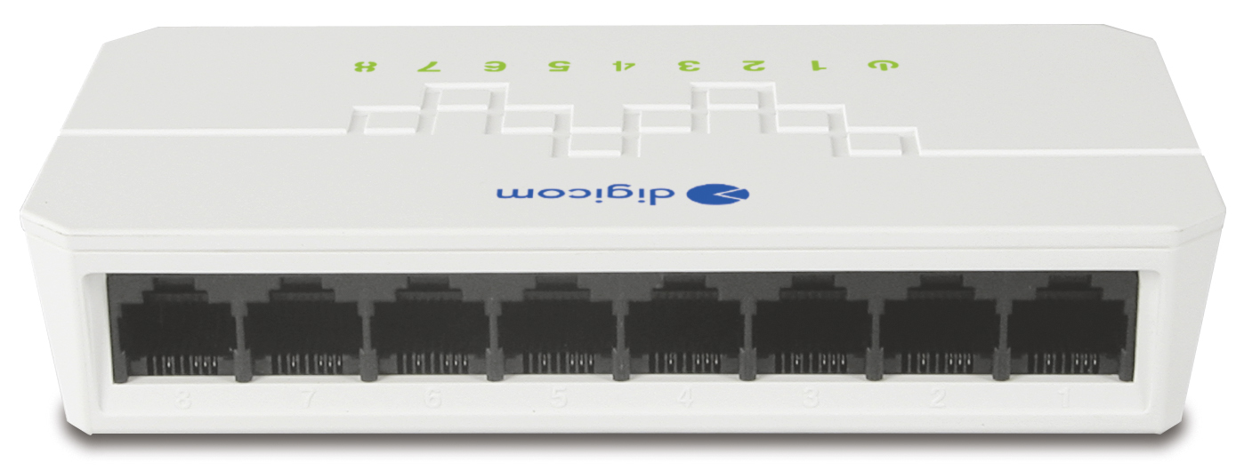 Digicom SWF08-T02 Fast Ethernet (10/100) White – image 2