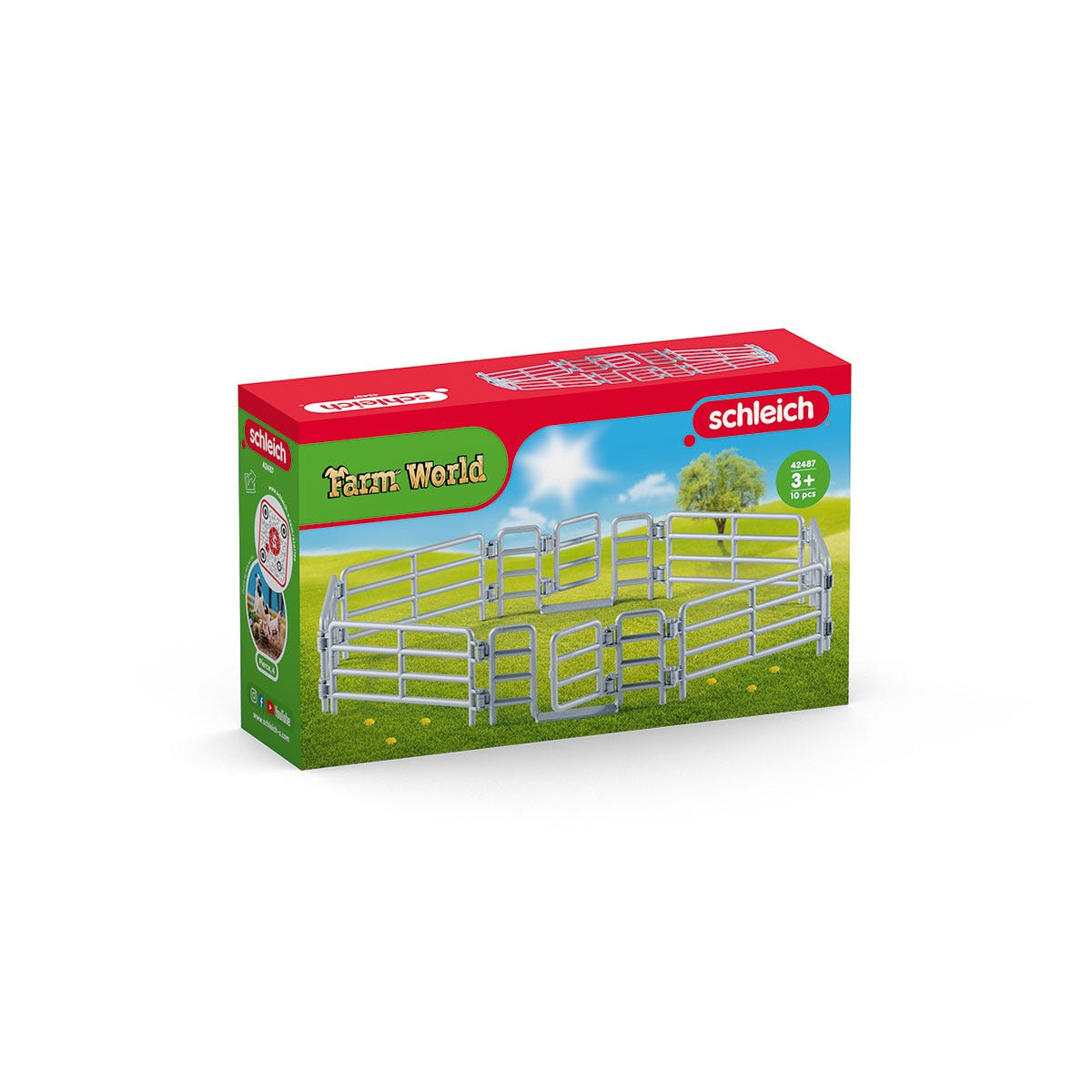 صورة Schleich 42487 لعبة سياج، فولاذ مقاوم للصدأ، 10 قطع