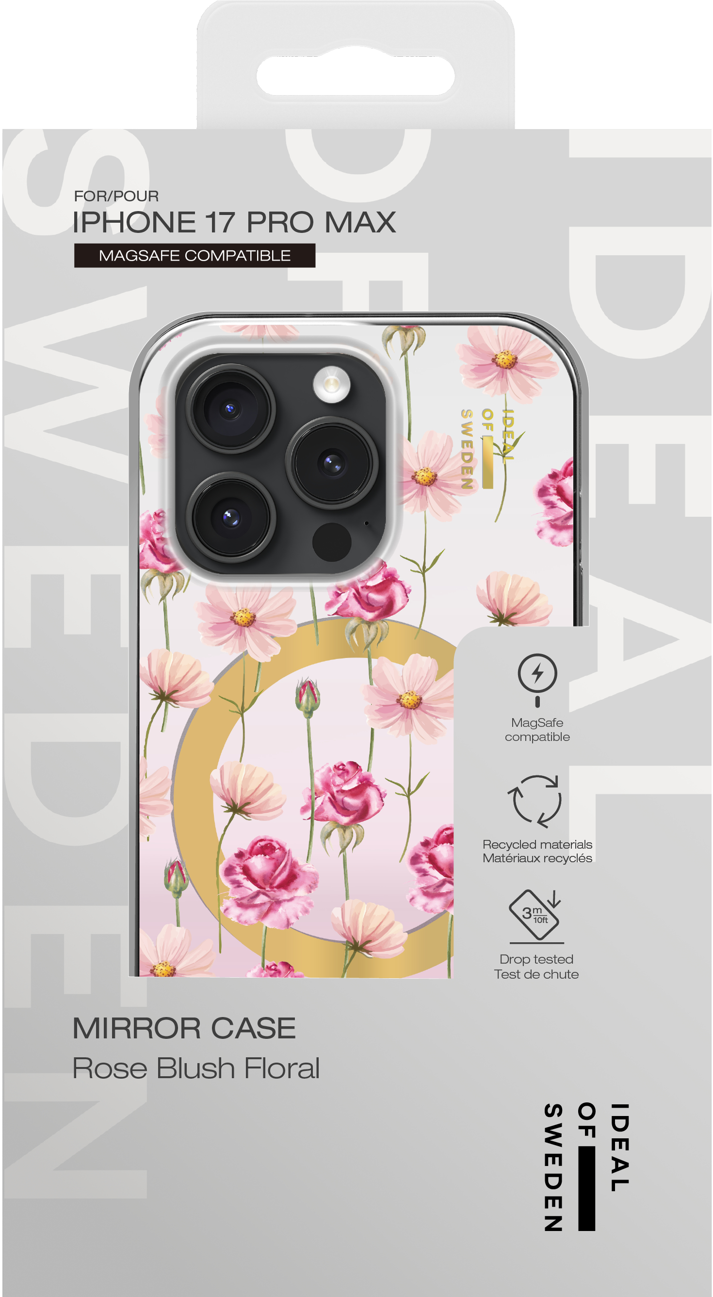 iDeal of Sweden Mirror Case MagSafe iPhone 17 Pro Max Rose Blush Floral – image 4