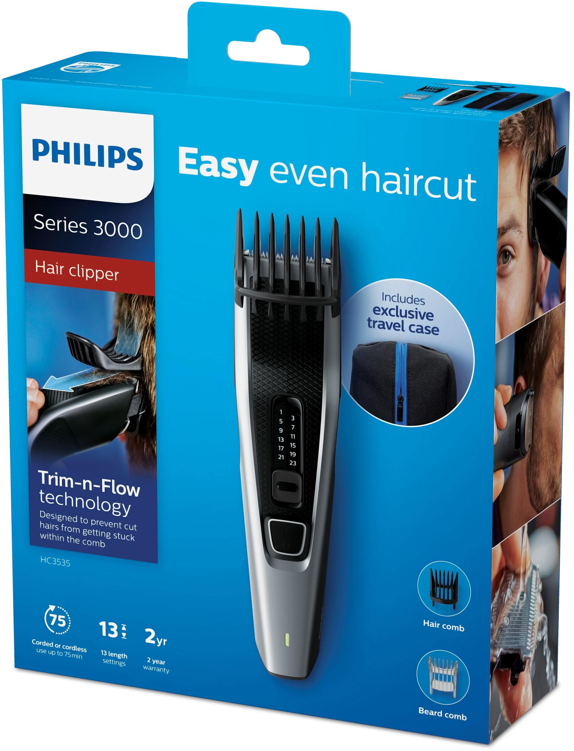 Philips HAIRCLIPPER Series 3000 HC3535/15 hair trimmers/clipper Black, Grey 13 Nickel-Metal Hydride (NiMH) – image 2