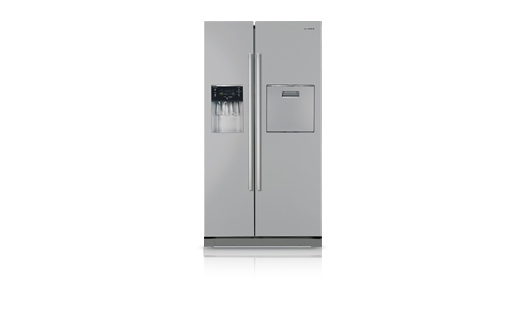 Samsung RSA1ZHPE side-by-side refrigerator Freestanding Platinum, Silver