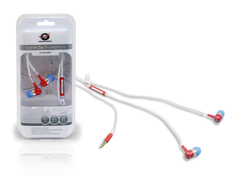 Conceptronic Stylish Zip Headphone – image 6