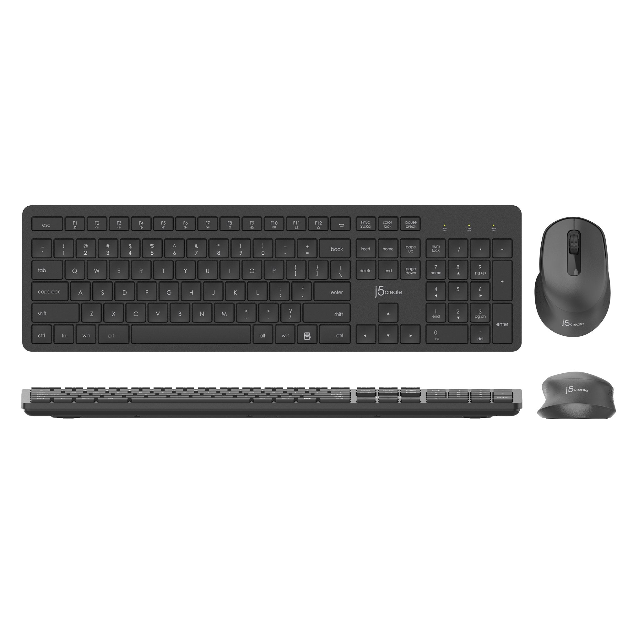 j5create JIKMW115 keyboard Mouse included Office RF Wireless Black – image 2