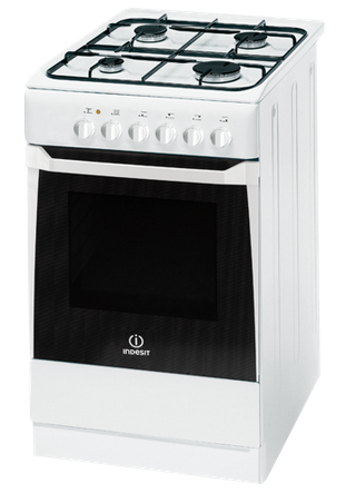 Indesit KN3G1SA(W)/CZ cooker Freestanding cooker Electric Gas White
