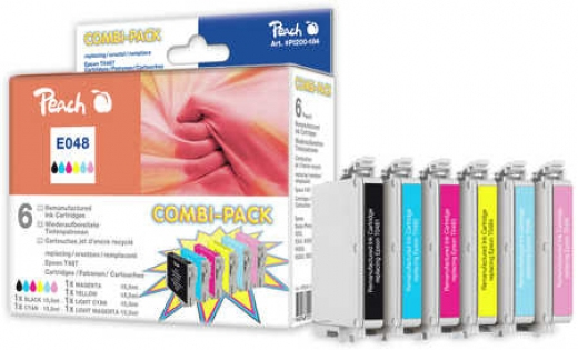 Peach PI200-184 ink cartridge 6 pc(s) Compatible Black, Cyan, Light Cyan, Light magenta, Magenta, Yellow