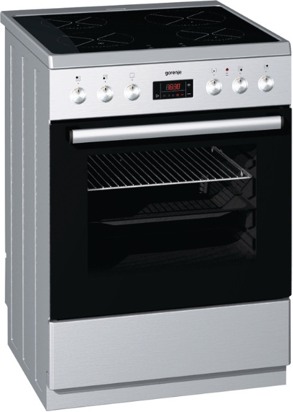 Gorenje EI6306ZX Freestanding cooker Electric Zone induction hob Black, Silver, Stainless steel