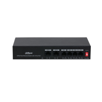 Dahua Technology PoE DH-PFS3006-4ET-36 сетевой коммутатор Fast Ethernet (10/100) Питание по Ethernet (PoE) Черный