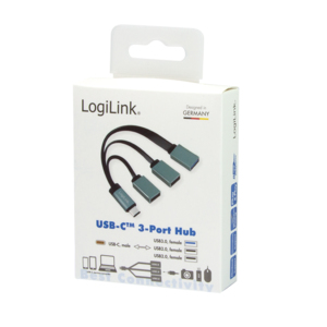 LogiLink UA0315 interface hub USB 3.2 Gen 1 (3.1 Gen 1) Type-C 5000 Mbit/s Black, Grey – image 7