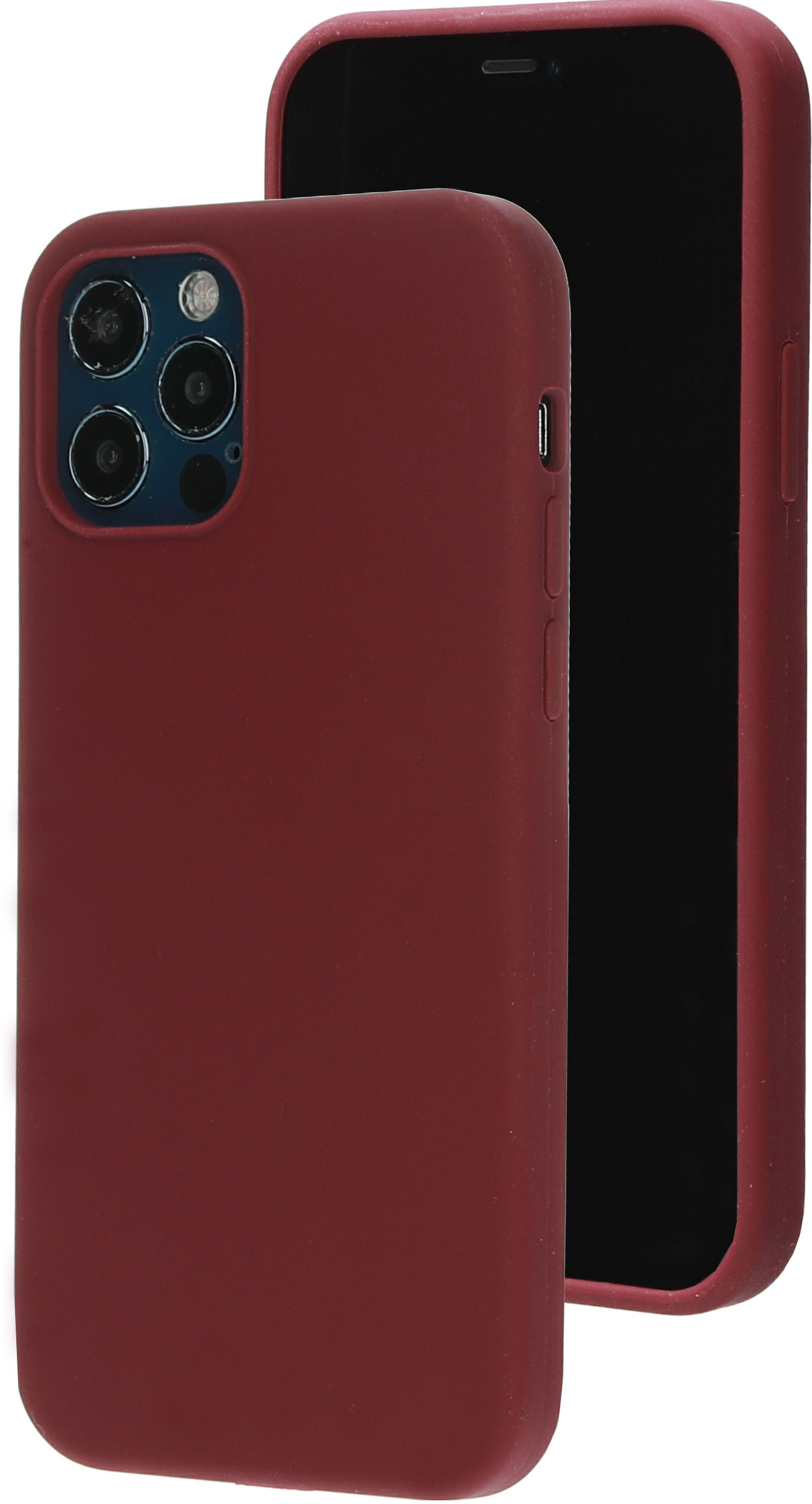Mobiparts Silicone Cover Apple iPhone 12/12 Pro Plum Red