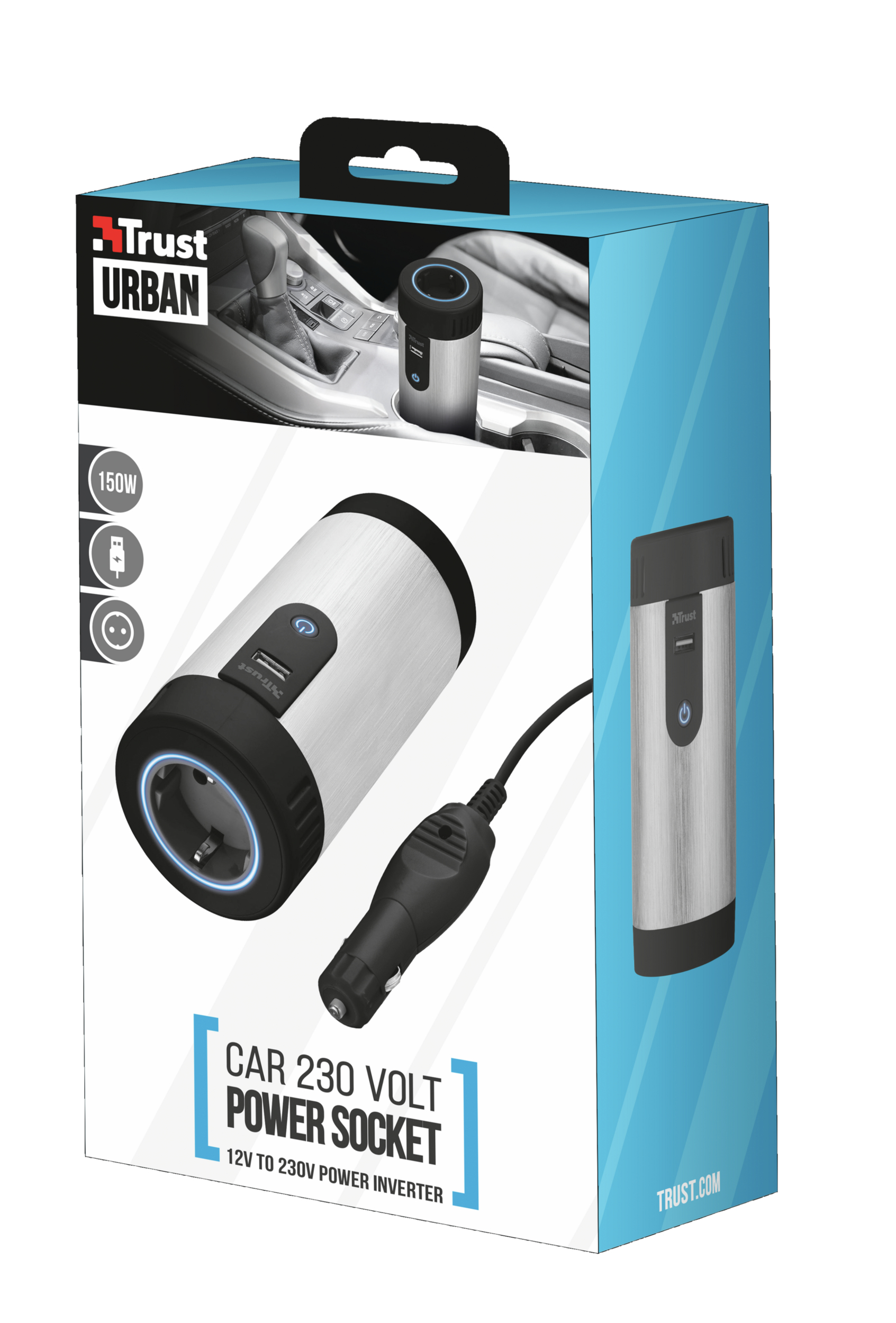 Trust 20838 mobile device charger Black, Blue, Metallic AC Auto – image 9