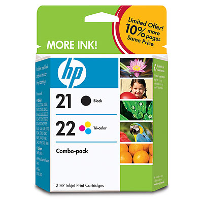 HP 21/22 ink cartridge 2 pc(s) Original Black, Cyan, Magenta, Yellow