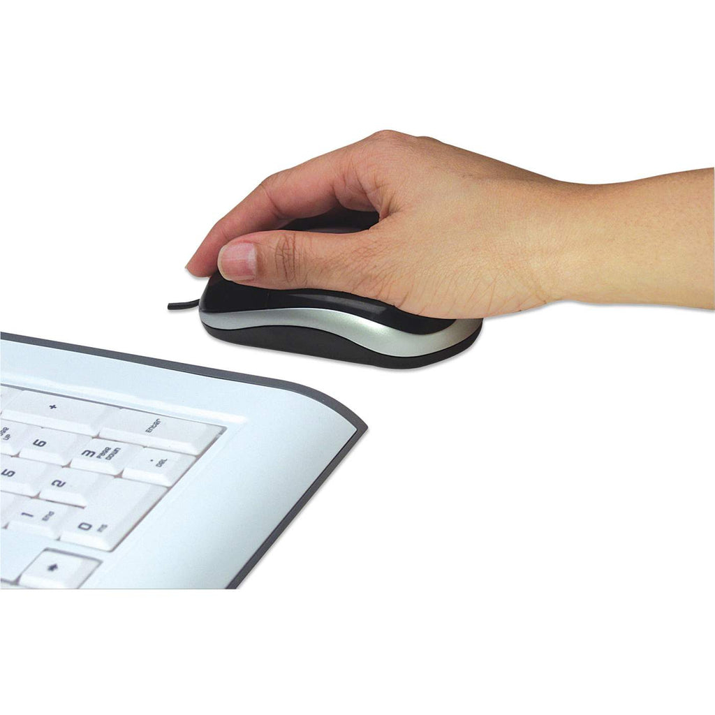 Manhattan MH3 USB Wired Mouse, Black/Grey, 1000dpi, USB-A, Optical, Sturdy, Three Button with Scroll Wheel, Three Year Warranty – image 4