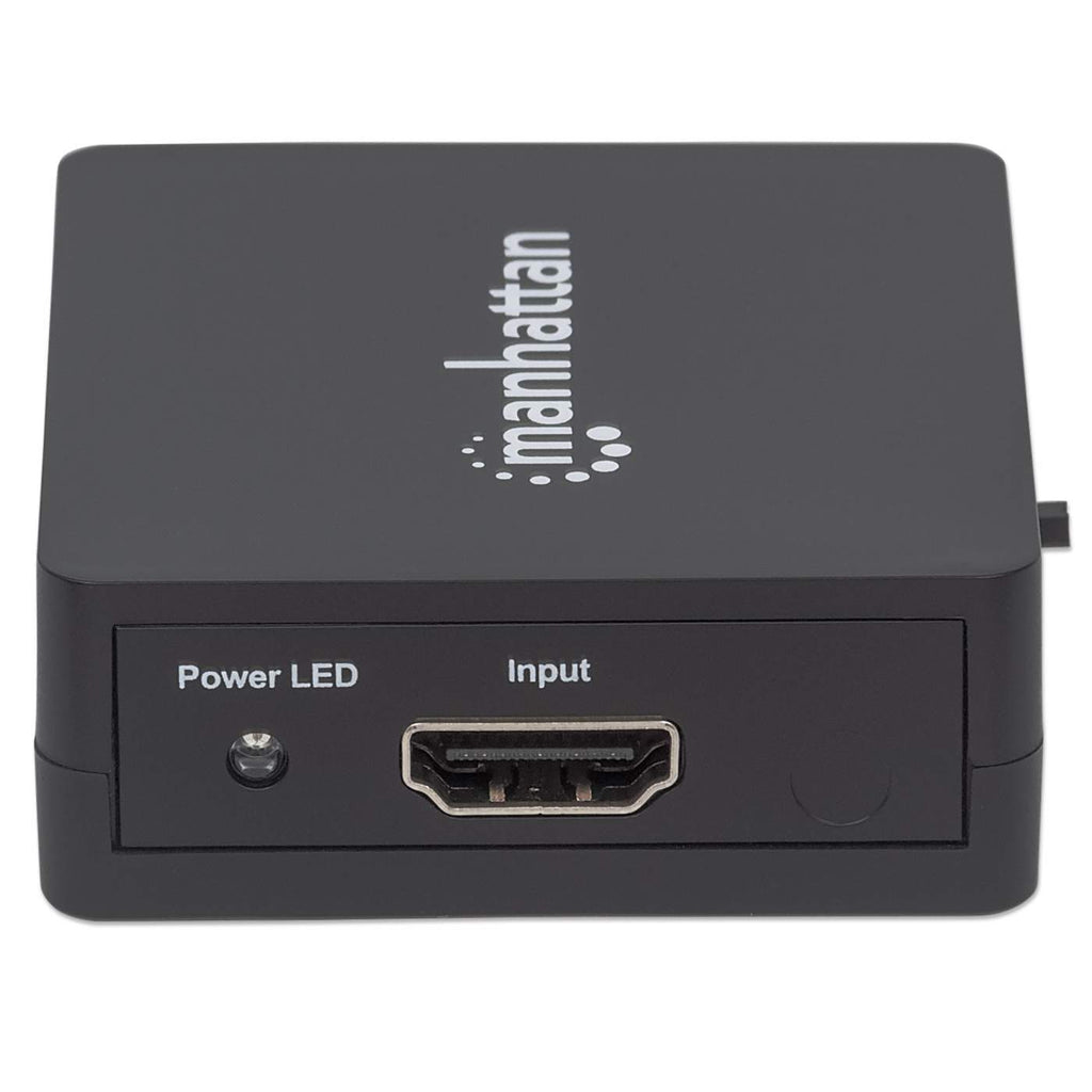 Manhattan HDMI Splitter 2-Port , 1080p, Black, Displays output from x1 HDMI source to x2 HD displays (same output to both displays), USB-A Powered (cable includ – image 3