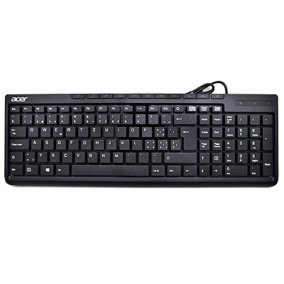 Acer KB.USB0B.347 keyboard USB QWERTZ CHE Black