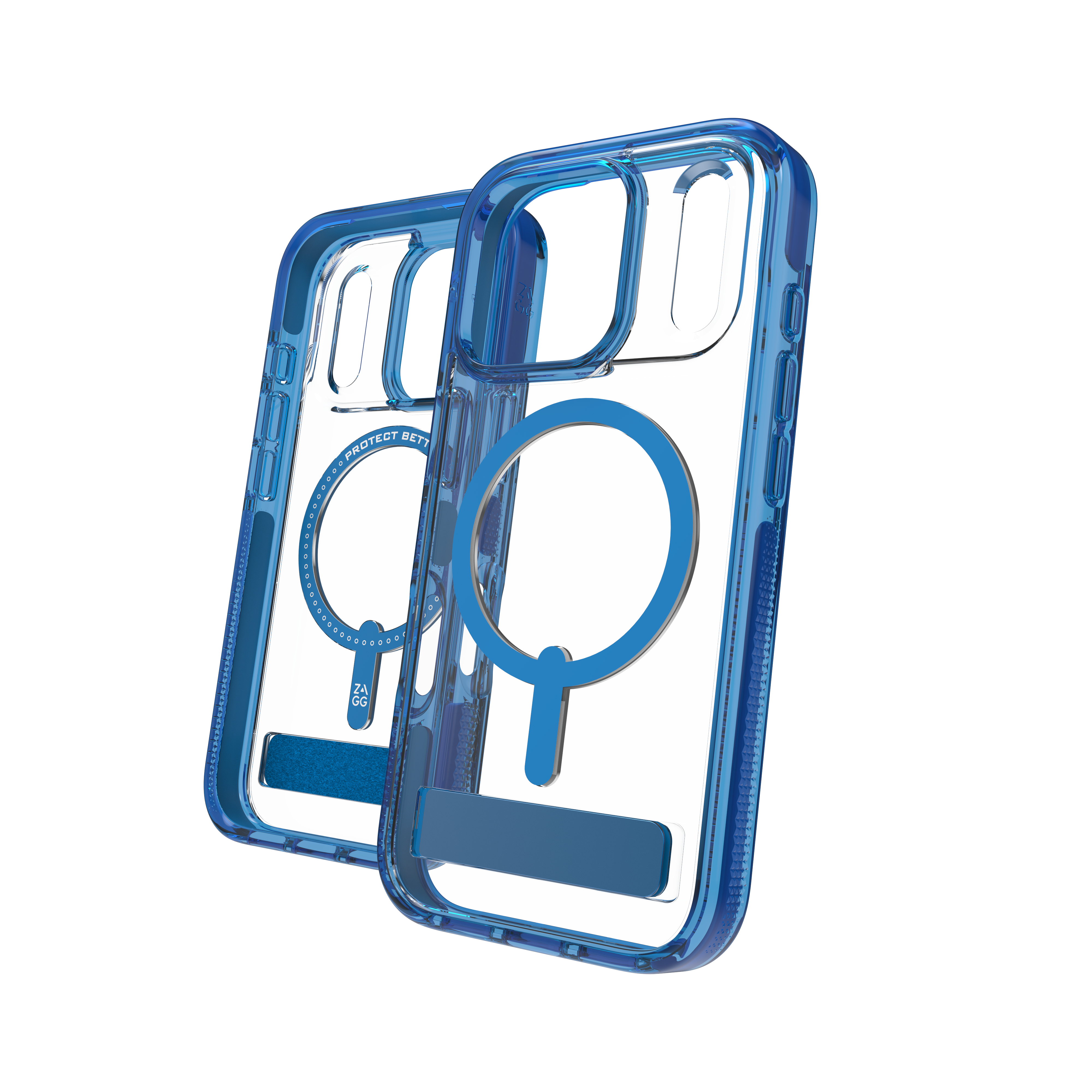 ZAGG Santa Cruz Snap Kickstand coque de protection pour téléphones portables 16 cm (6.3") Housse Bleu, Transparent