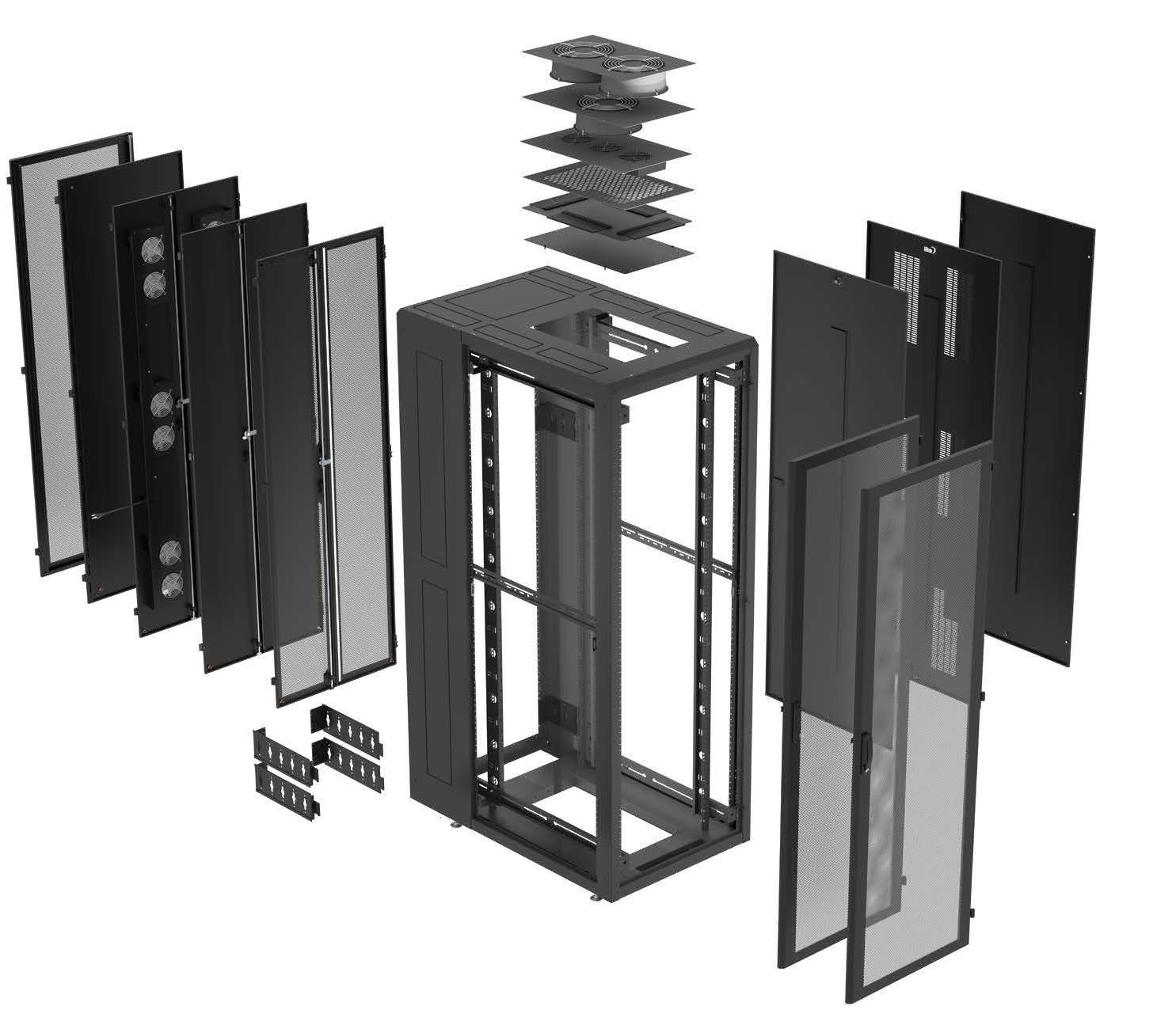 Vertiv 8401ES-3248-B rack cabinet 44U Freestanding rack Black – image 2
