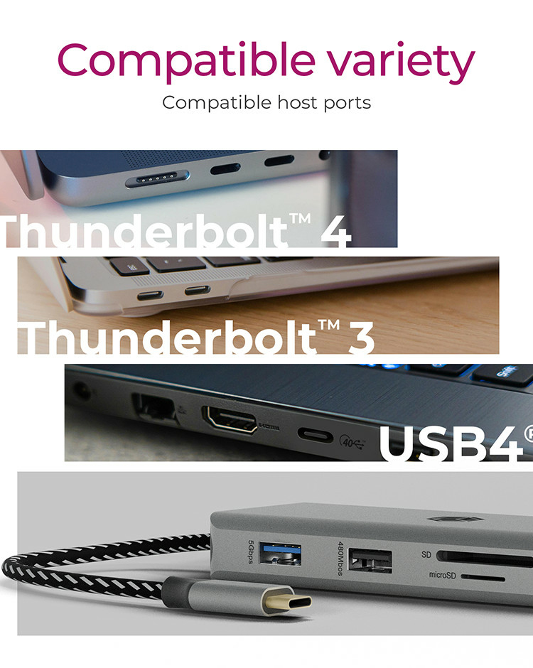 ICY BOX IB-DK4012-CPD Wired USB 3.2 Gen 1 (3.1 Gen 1) Type-C Anthracite, Black – image 5