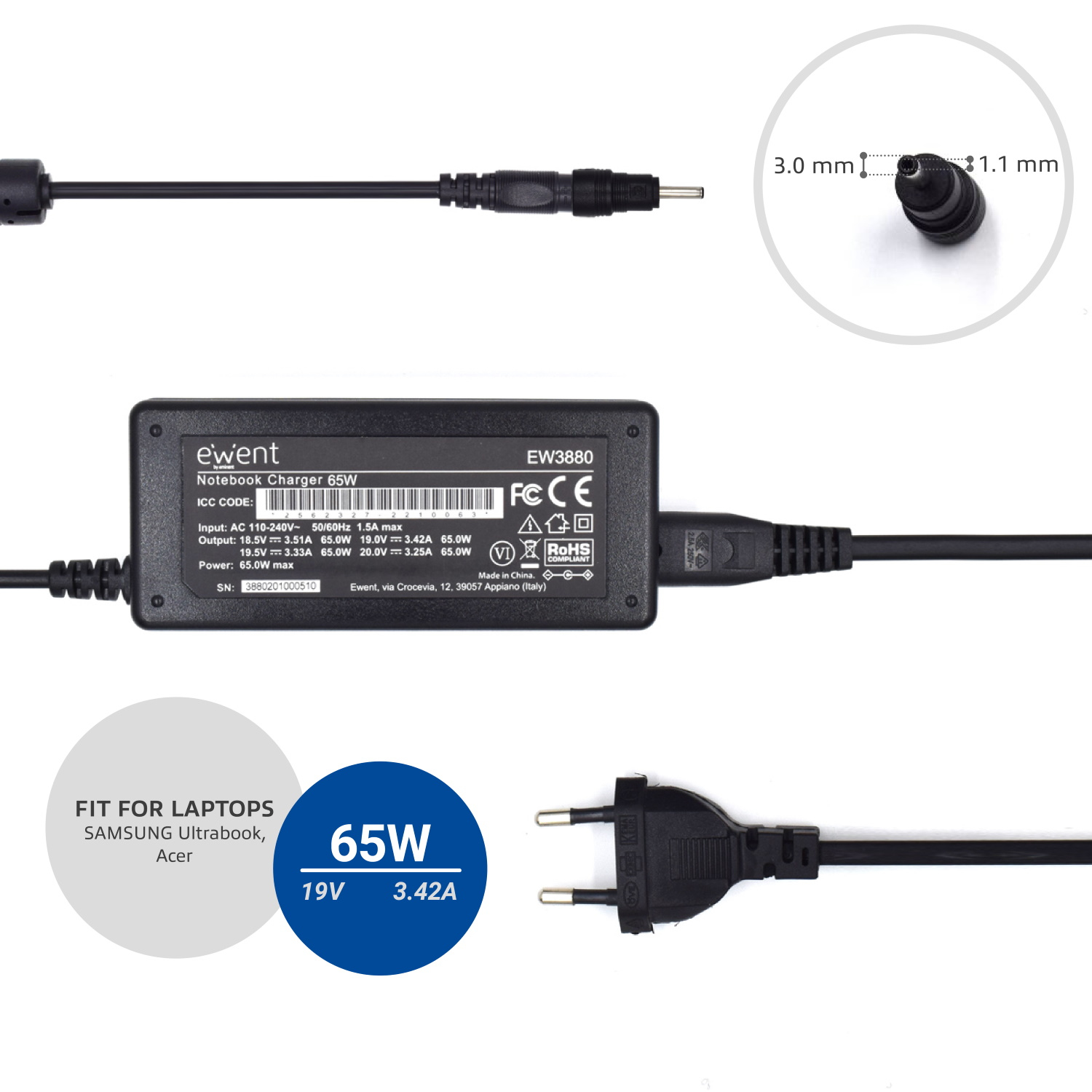 Ewent Notebook charger Home – image 4