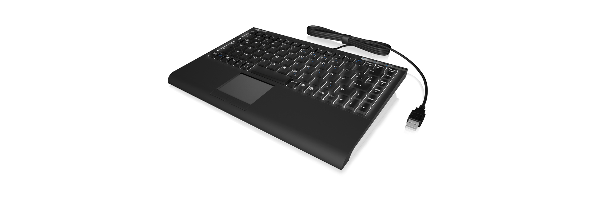 KeySonic ACK-540UEL keyboard USB German Black – image 3