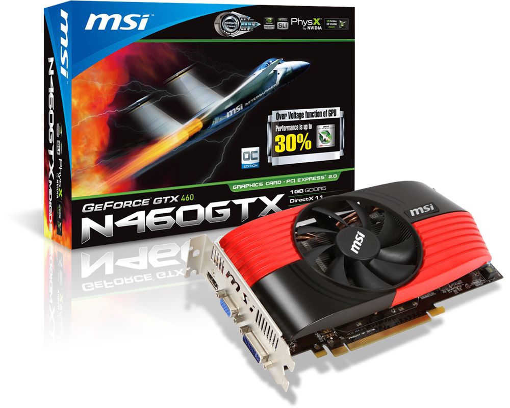 MSI N460GTX-MD1GD5/OC graphics card NVIDIA GeForce GTX 460